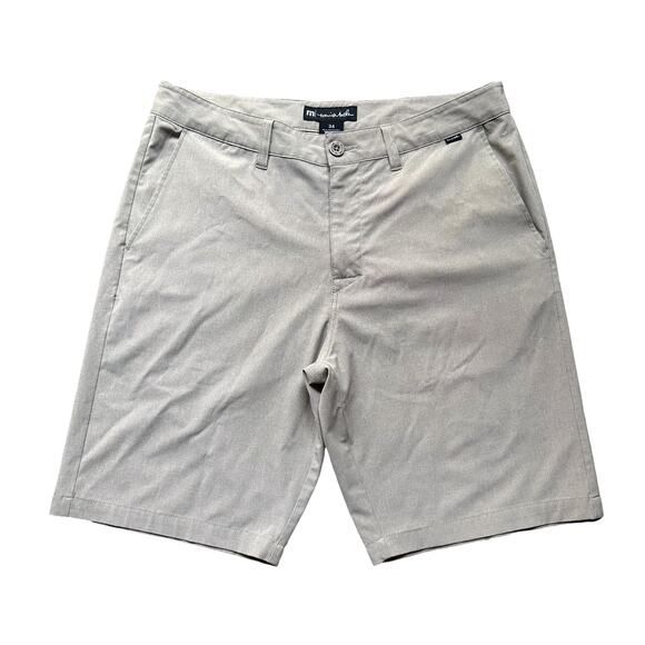 Travis Mathew Khaki 10" Breathable Performance Shorts Men’s 34 EUC - Picture 2 of 6